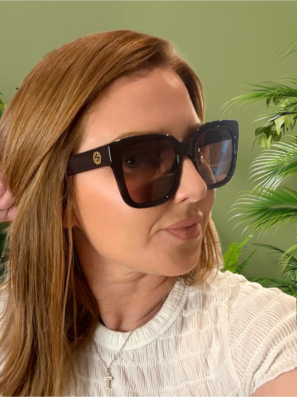 Gucci Oversized Square Sunglasses Burgundy | Brown Lenses | Made in Italy - Picture 10 of 10